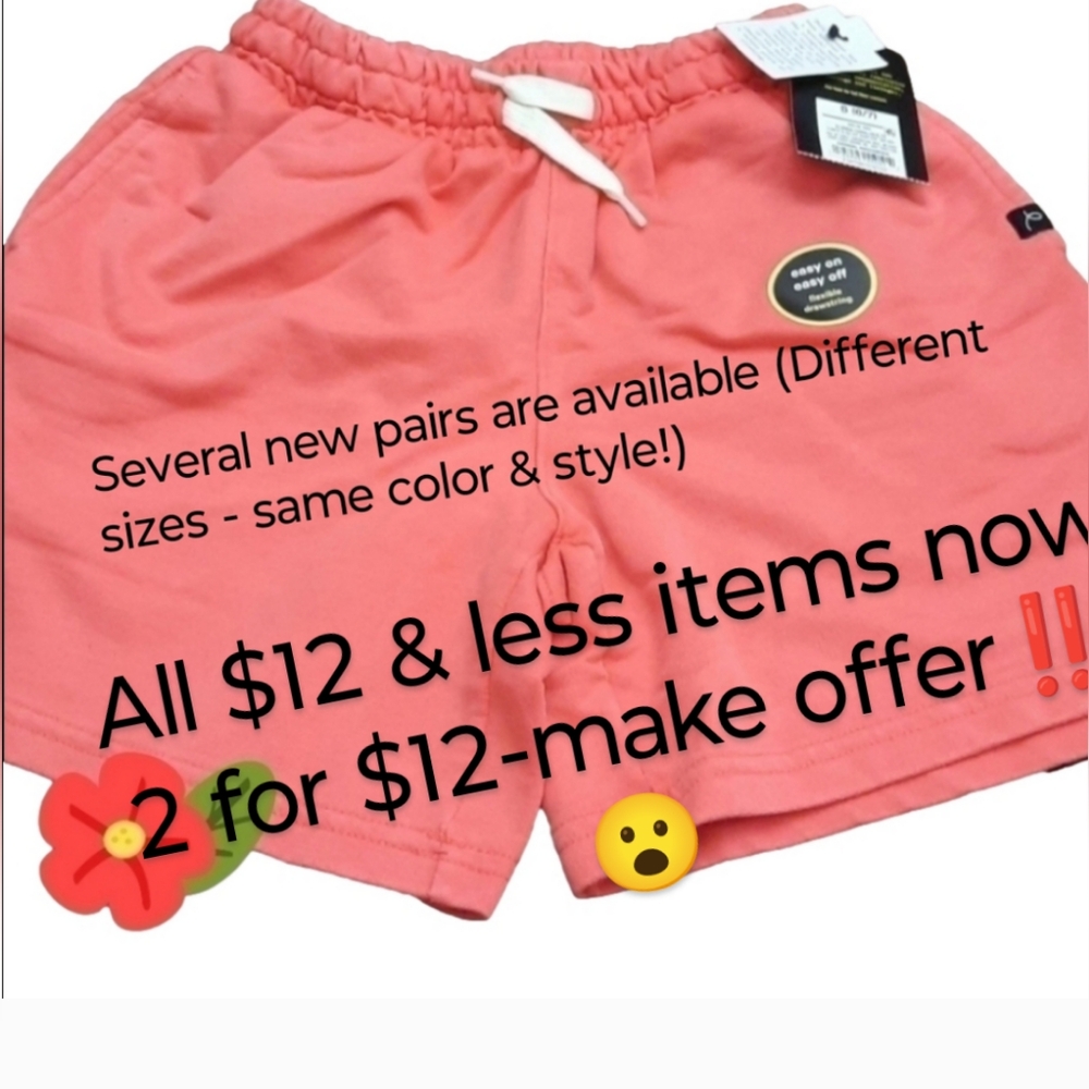 KIDS NWT ART CLASS Drawstring Shorts Sz's 6-7, 8-10, & 12-14 all Coral Available